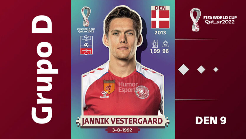 Grupo D - Seleção da Dinamarca: Jannik Vestergard (DEN 9)