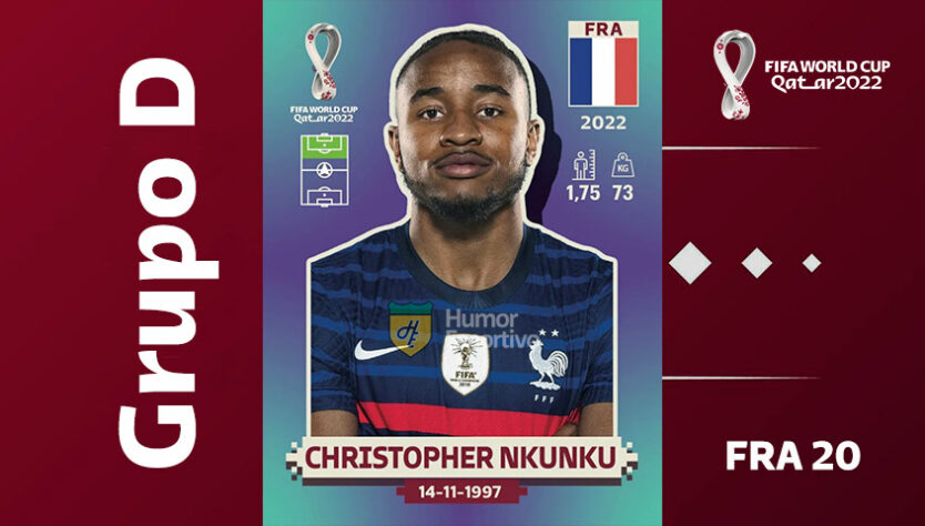 Grupo D - Seleção da França: Cristopher Nkunku (FRA 20)