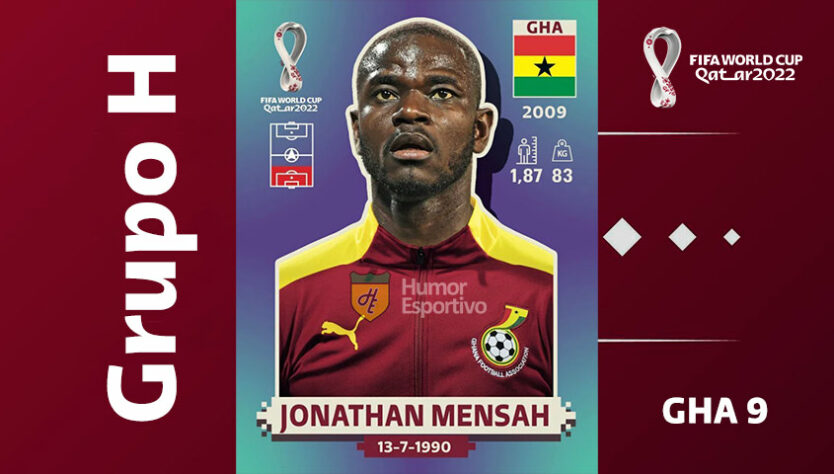 Grupo H - Seleção de Gana: Jonathan Mensah (GHA 9)