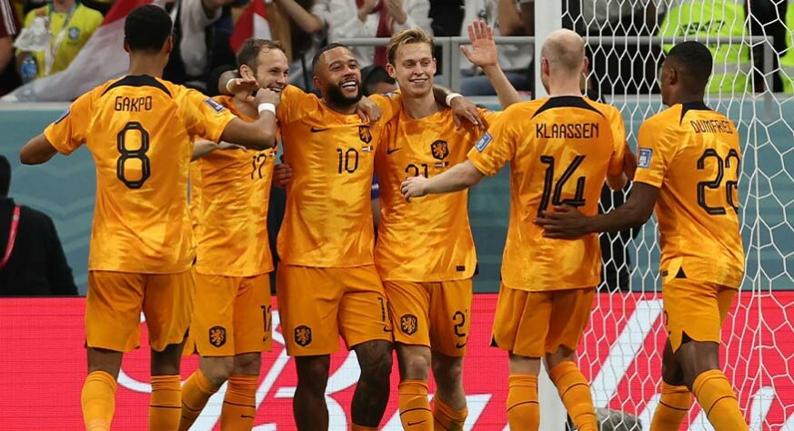 A Holanda passou na primeira colocação do grupo A. Nas oitavas, passou pelos Estados Unidos e encara os argentinos na busca pelo seu primeiro título de Copa do Mundo.