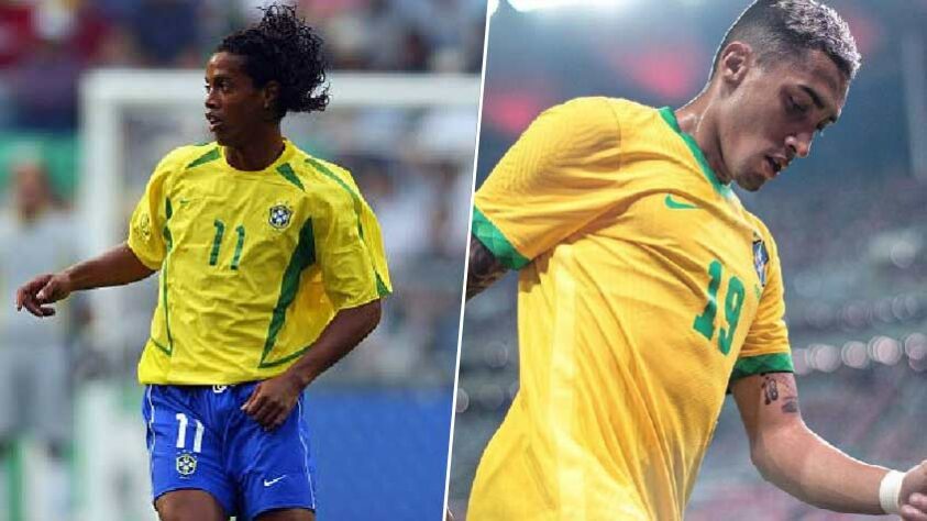 Ronaldinho (Brasil 2002) x Raphinha (Brasil 2022)
