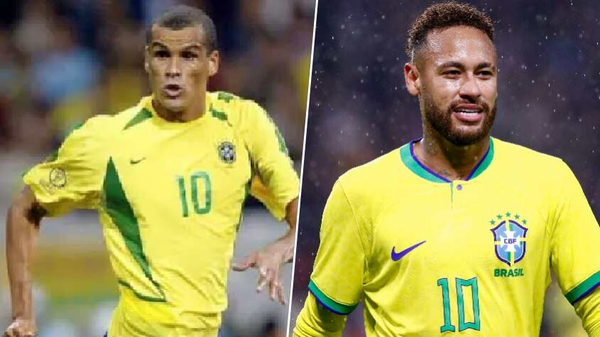 Rivaldo (Brasil 2002) x Neymar (Brasil 2022)