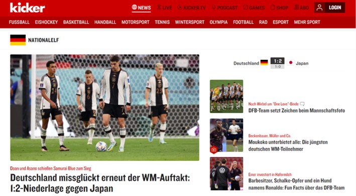 O Kicker, da Alemanha, não poupou os jogadores do seu país. O jornal classificou a estreia como "um novo fracasso".