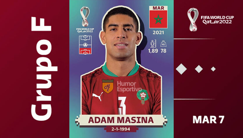 Grupo F - Seleção do Marrocos: Adam Masina (MAR 7)