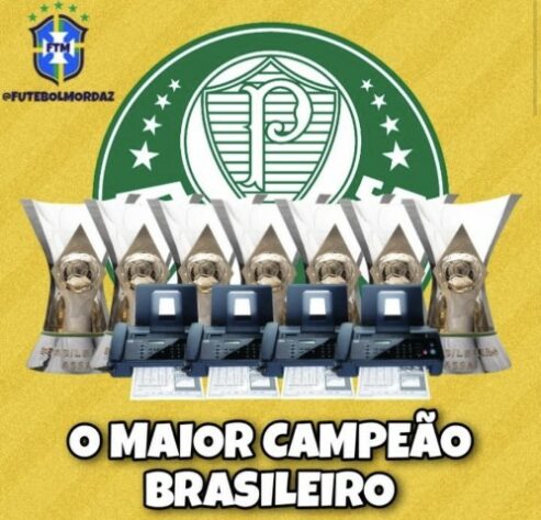 Maior do Brasil? Torcedores do Palmeiras tiram onda em memes após confirmação do 11º título do Brasileirão.