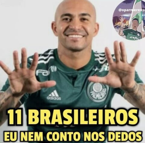 Maior do Brasil? Torcedores do Palmeiras tiram onda em memes após confirmação do 11º título do Brasileirão.