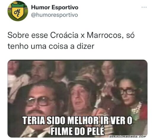 Copa do Mundo - Partida ruim e empate por 0 a 0 entre Marrocos e Croácia, logo às 7h da manhã, rendeu memes na web.