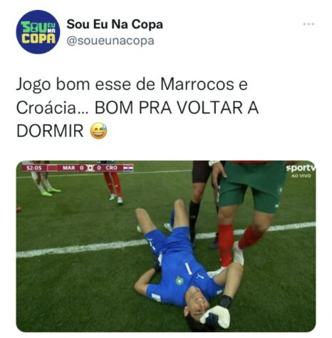 Copa do Mundo - Partida ruim e empate por 0 a 0 entre Marrocos e Croácia, logo às 7h da manhã, rendeu memes na web.