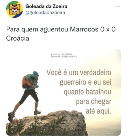 Copa do Mundo - Partida ruim e empate por 0 a 0 entre Marrocos e Croácia, logo às 7h da manhã, rendeu memes na web.