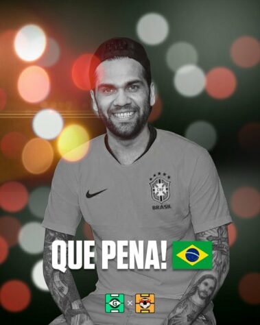 Torcedores brincam com possível entrada de Daniel Alves na equipe titular do Brasil.