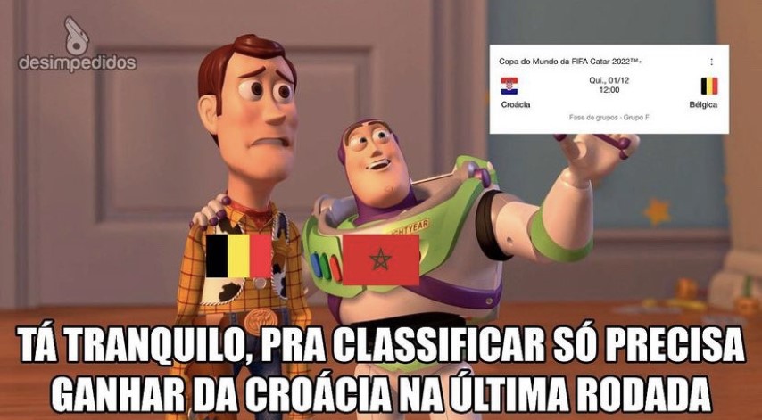 Os melhores memes de Marrocos 2 x 0 Bélgica pelo Grupo F da Copa do Mundo.