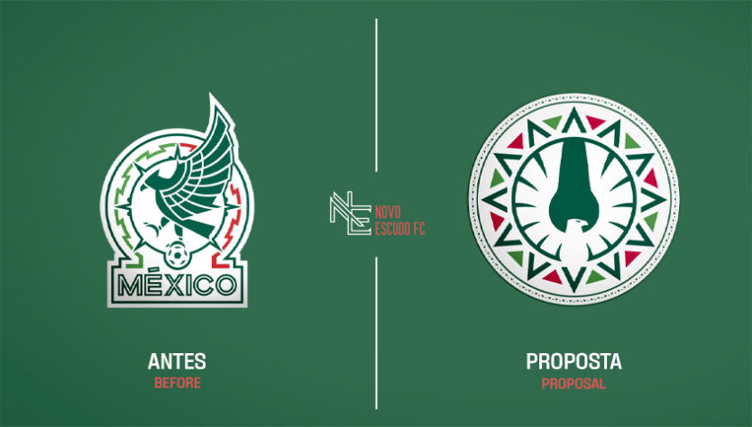 Vai um Novo Escudo aí? Proposta de Vinícius Bianezzi para a seleção do México.