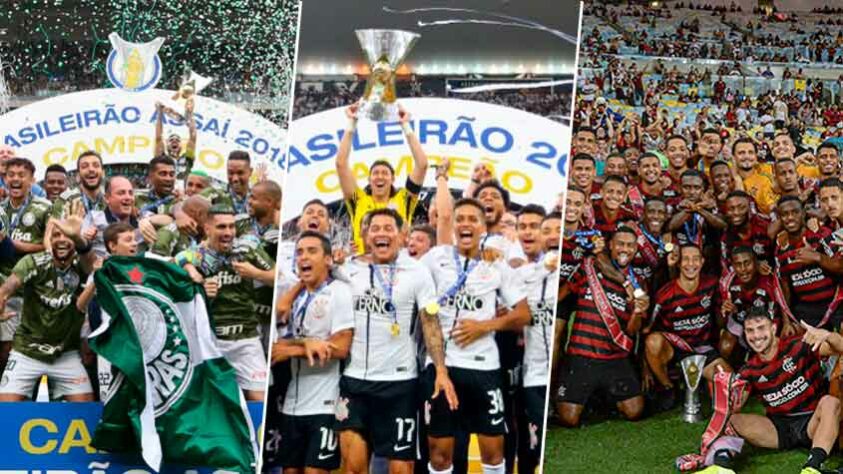 O Palmeiras pode conquistar o Brasileirão nesta quarta-feira (2). O LANCE! preparou um ranking com os maiores campeões brasileiro. A lista leva em consideração os títulos da Taça Brasil e Torneio Roberto Gomes Pedrosa, contabilizados pela CBF. Confira!