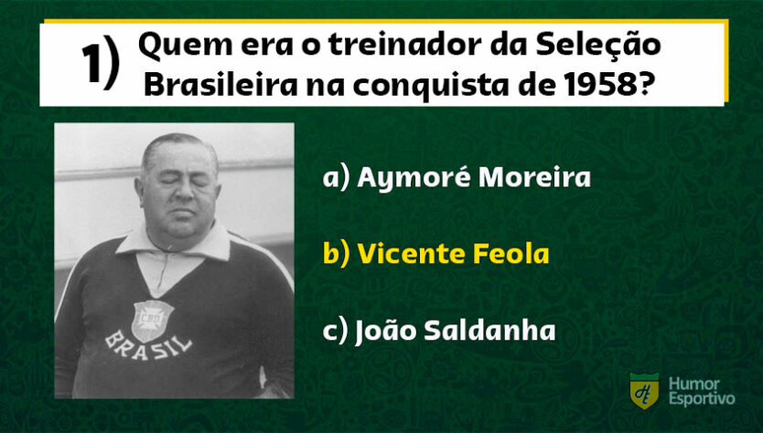 Vicente Feola foi o primeiro técnico a conduzir o Brasil a um título de Copa do Mundo.