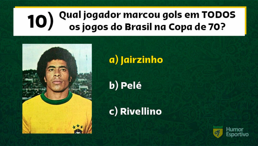 Jairzinho, o "Furacão" da Copa de 70, marcou sete gols em seis jogos.