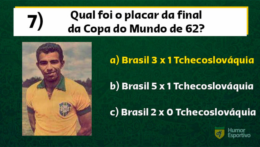 De virada e sob comando de Aymoré Moreira, o Brasil venceu a Tchecoslováquia por 3 a 1 com gols de Amarildo, Zito e Vavá.