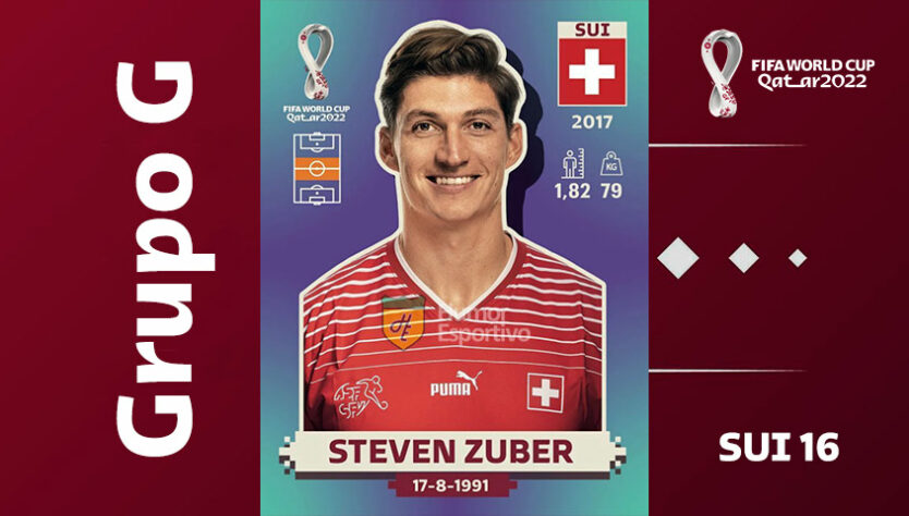 Grupo G - Seleção da Suíça: Steven Zuber (SUI 16)