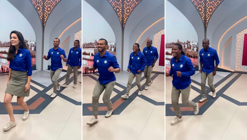 Voltando ao clima da vitória do Brasil, o vídeo da narradora Renata Silveira, junto com os comentaristas Richarlyson, Formiga e PC Oliveira, fazendo a "Dança do Pombo" fez muito sucesso nas redes sociais.