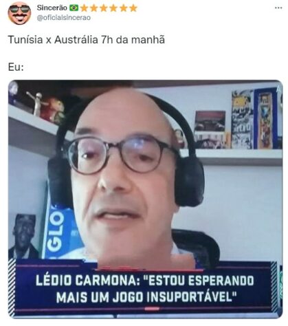 O fã de futebol teve que acordar cedo mais um dia para acompanhar a Copa do Mundo e as expectativas eram as "melhores" para Tunísia x Austrália.