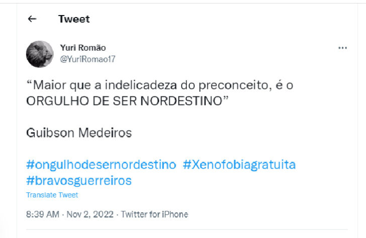 Após a repercussão negativa, Angela trancou seu perfil nas redes sociais. Poucas horas depois, clubes nordestinos começaram a se manifestar em repúdio às falas de Angela. O primeiro a se manifestar foi o presidente do Sport, Yuri Romão, através de sua conta no Twitter, com uma frase do poeta contemporâneo Guibson Medeiros: “Maior que a indelicadeza do preconceito, é o orgulho de ser nordestino”