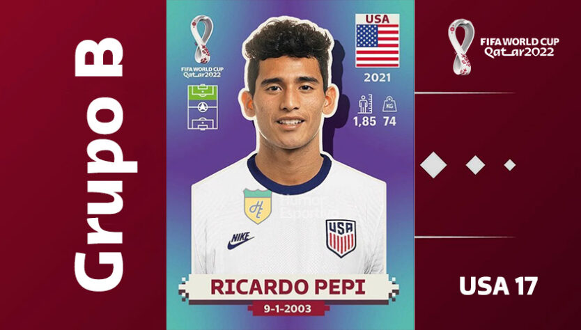 Grupo B - Seleção dos Estados Unidos: Ricardo Pepi (USA 17)