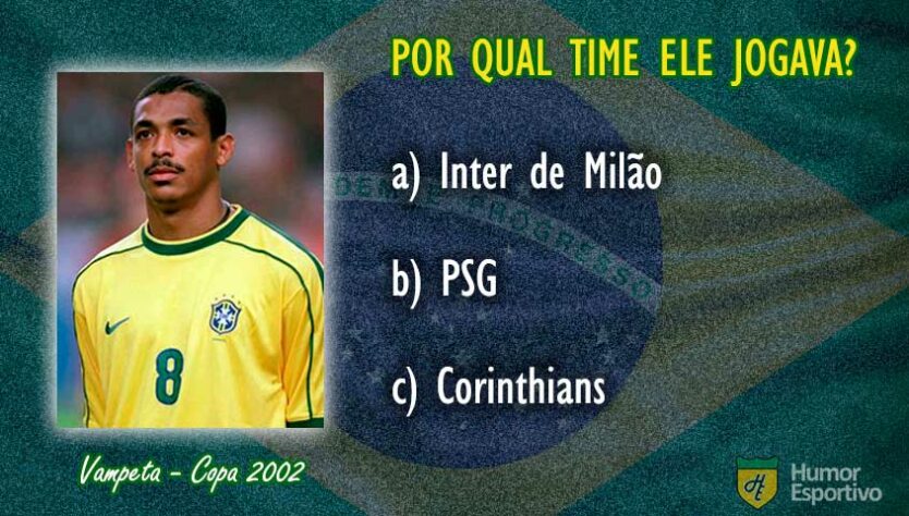 Qual clube Vampeta defendia quando foi convocado para a Copa do Mundo 2002?