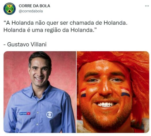 Gustavo Villani confundiu o público ao tentar explicar que a Holanda faz parte dos Países Baixos.