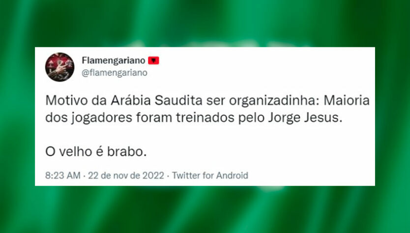 Jorge Jesus treinou o Al Hilal entre 2018 e 2019 e, alguns jogadores que foram titulares pela Arábia contra a Argentina, trabalharam com o treinador português.