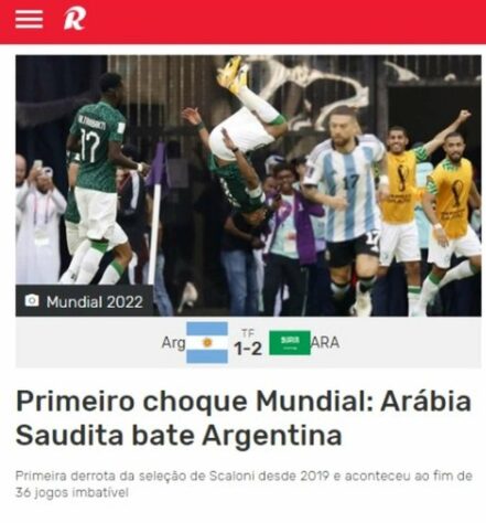 O jornal português Record também mostrou incredulidade com o resultado: "primeiro choque Mundial".