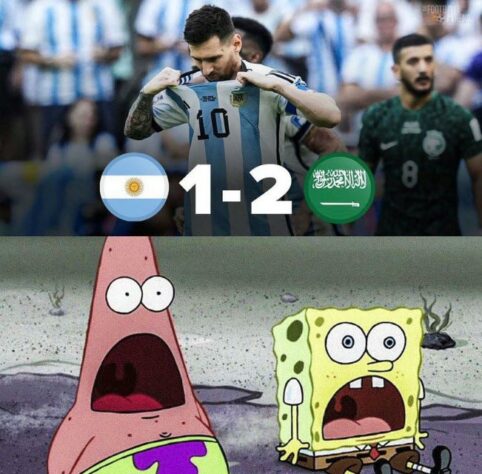 Nem Messi deu jeito! Derrota da Argentina na estreia da Copa do Mundo rende memes nas redes sociais.