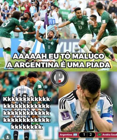 Nem Messi deu jeito! Derrota da Argentina na estreia da Copa do Mundo rende memes nas redes sociais.