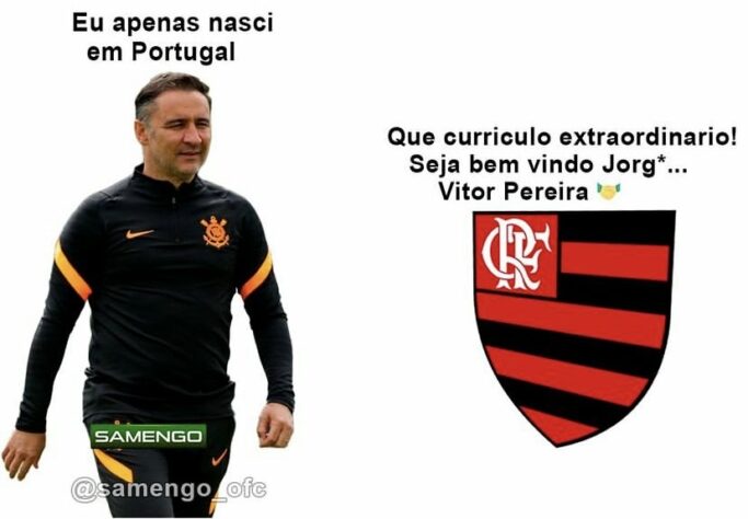 Corinthians vira alvo de memes após acerto de Vítor Pereira com o Flamengo.