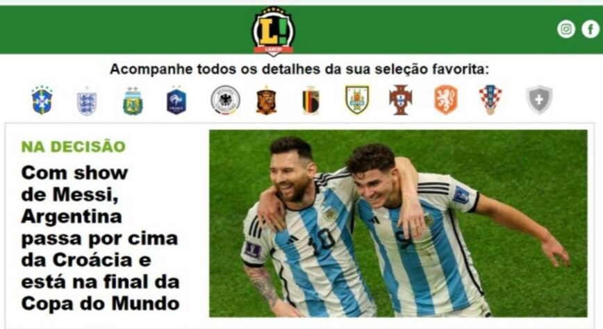 No Brasil, o LANCE! contou um pouco da história do jogo e seguiu com tudo na cobertura da competição.