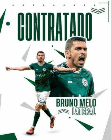 FECHADO - O Goiás anunciou  oficialmente a contratação do lateral-esquerdo Bruno Melo, que defendeu as cores do Corinthians em 2021. O jogador, de 30 anos, que pertence ao Fortaleza, assinou contrato por empréstimo até o fim da temporada de 2023. 