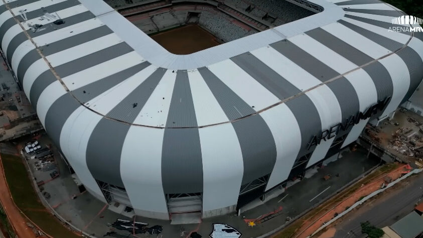 GALERIA: veja como estão as obras da Arena MRV, novo estádio do Atlético Mineiro.