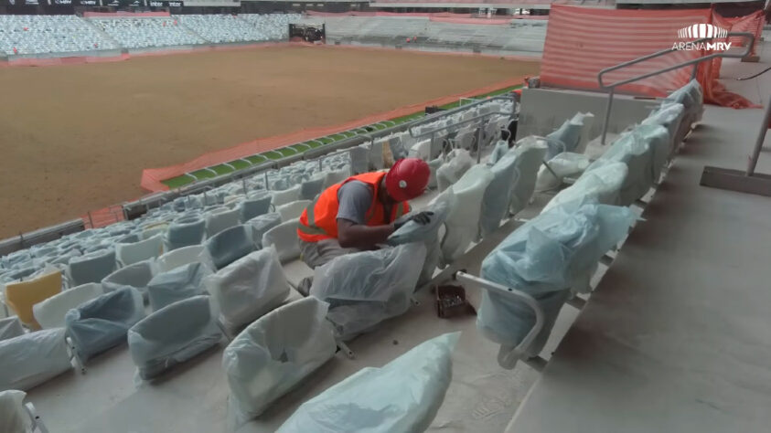 GALERIA: veja como estão as obras da Arena MRV, novo estádio do Atlético Mineiro.