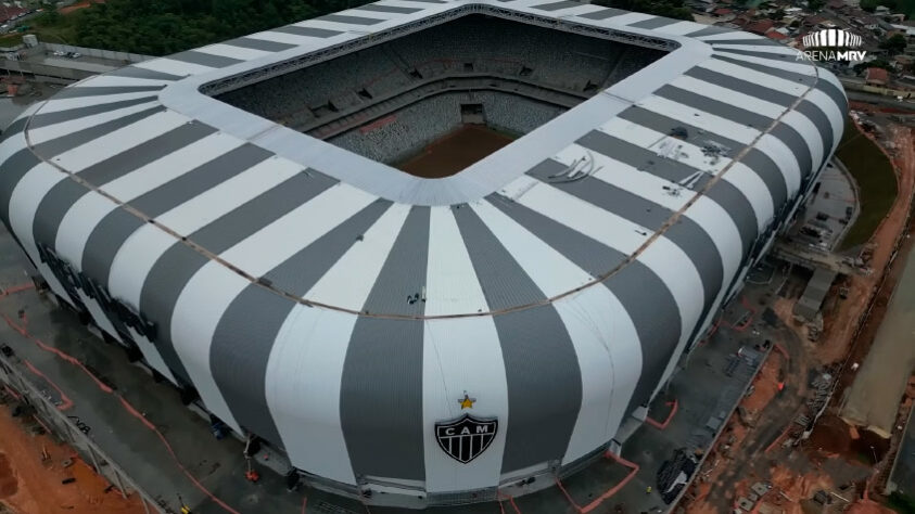 GALERIA: veja como estão as obras da Arena MRV, novo estádio do Atlético Mineiro.