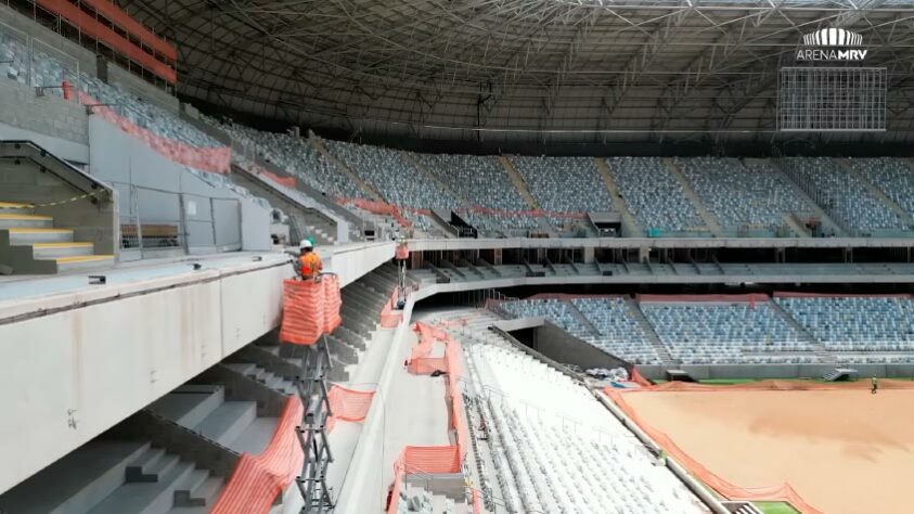 GALERIA: veja como estão as obras da Arena MRV, novo estádio do Atlético Mineiro.