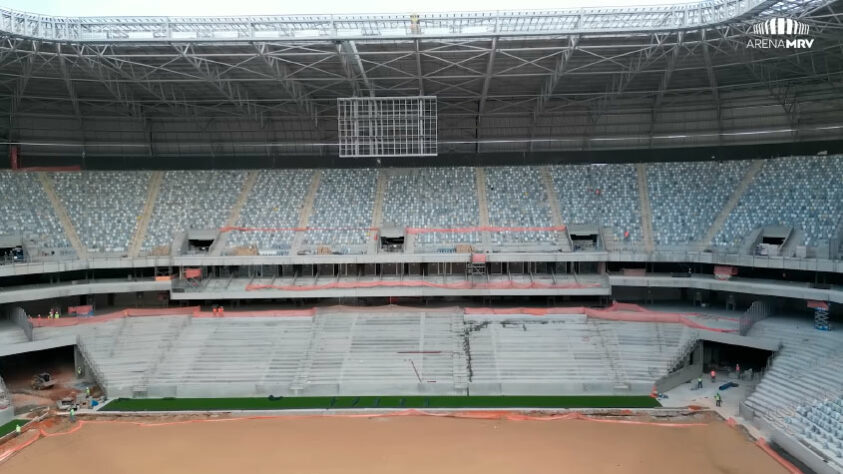 GALERIA: veja como estão as obras da Arena MRV, novo estádio do Atlético Mineiro.