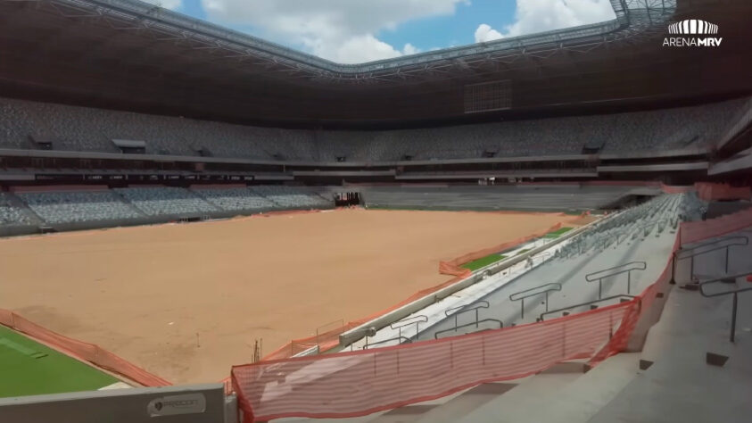 GALERIA: veja como estão as obras da Arena MRV, novo estádio do Atlético Mineiro.