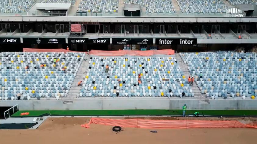 GALERIA: veja como estão as obras da Arena MRV, novo estádio do Atlético Mineiro.