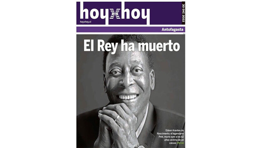 HOY HOY (CHILE): O jornal chileno dedicou toda a capa para Pelé