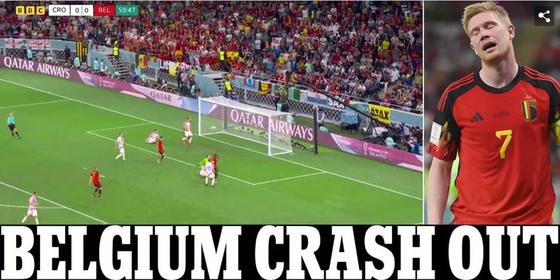 O britânico "Daily Mail" disse que os belgas "caíram fora" da Copa do Mundo. Além disso, estamparam um dos vários gols perdidos pelo atacante Romelu Lukaku.