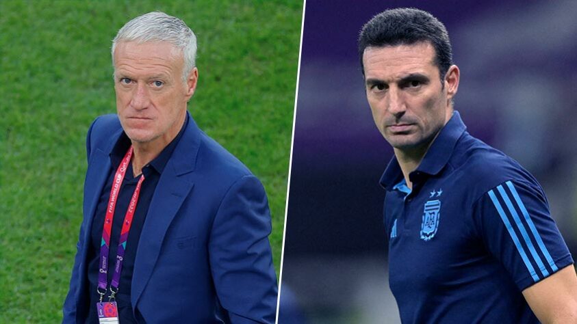 Didier Deschamps (França) x Lionel Scaloni (Argentina)