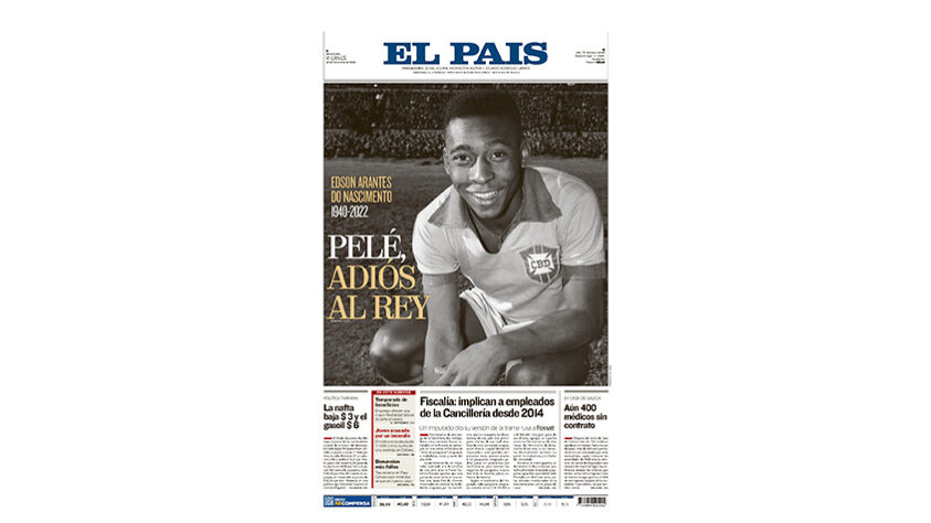 EL PAIS (URUGUAI): "Pelé, adeus ao Rei"
