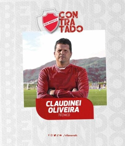 FECHADO - Claudinei Oliveira é o novo técnico do Vila Nova. O clube goiano oficializou a chegada do treinador em suas redes sociais.