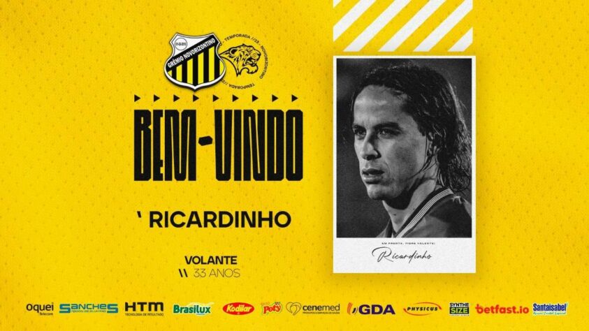 FECHADO - O volante Ricardinho, de 33 anos, deixou o Operário-PR e é o novo reforço do Novorizotino para 2023.