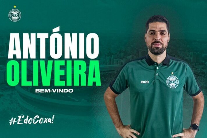 FECHADO - O Coritiba anunciou a contratação do técnico António Oliveira até o final de 2023. O português, de 40 anos, vai ser apresentado para o elenco na reapresentação programada para esta quarta-feira (14), no CT da Graciosa.