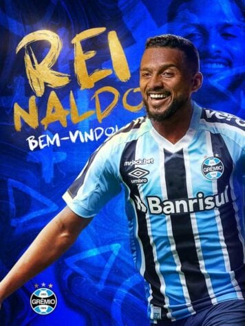 FECHADO - O Grêmio também anunciou a chegada do lateral-esquerdo Reinaldo, ex-São Paulo. Aos 33 anos, ele chegou sem custos ao Imortal e assinou até dezembro de 2024.