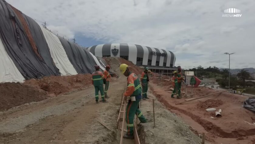 GALERIA: veja como estão as obras da Arena MRV, novo estádio do Atlético Mineiro.